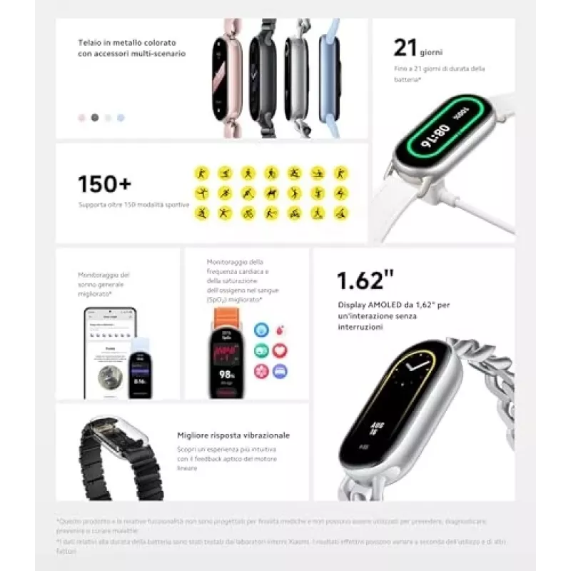 Xiaomi Smart Band 9 polsband activity tracker 4.11 cm (1.62) arctisch blauw