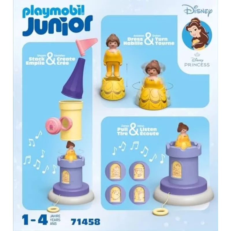 PLAYMOBIL JUNIOR & Disney: Belles speeltoren met geluid | speelset voor peuters 1-3