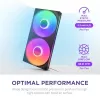 NZXT F280 RGB Core 140mm ARGB PWM 2-pack zwart
