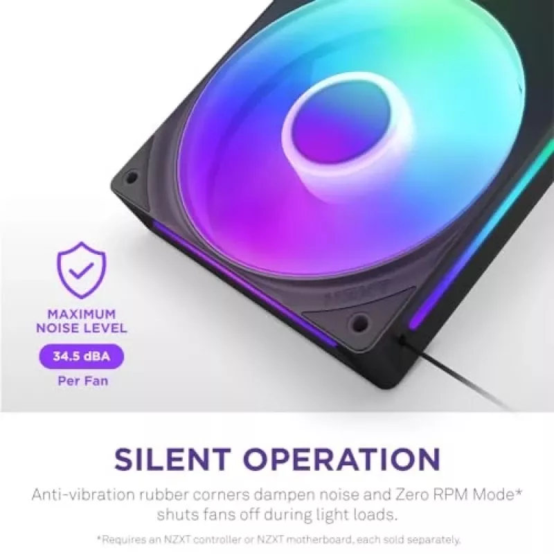 NZXT F280 RGB Core 140mm ARGB PWM 2-pack zwart