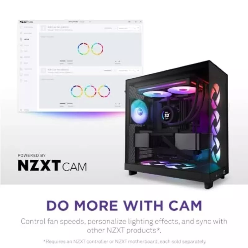 NZXT F280 RGB Core 140mm ARGB PWM 2-pack zwart