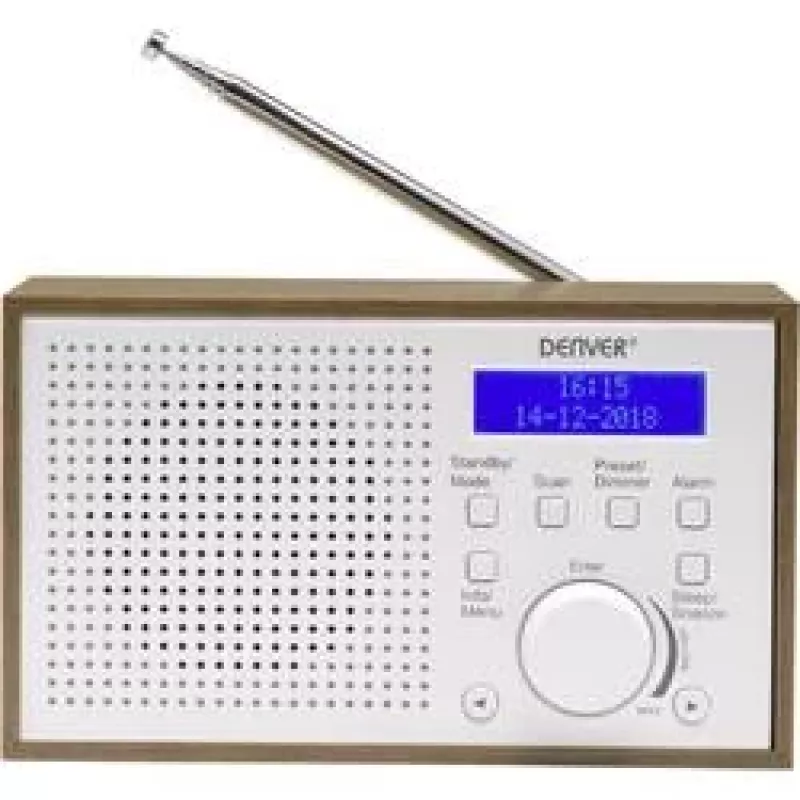 Denver DAB-46 draagbare DAB-radio, wit