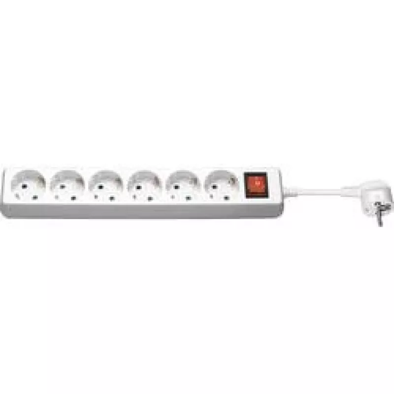 Verlengsnoer Wentronic 38845 5m 6 AC-stopcontacten binnen wit