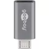 Goobay USB 2.0 Hi-Speed-adapter, Grijs, Grijs – USB-C™-bus > USB 2.0 Micro-stekker (type B) (55553)