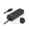 UNITEK Y-3089 interfacehub USB 3.2 Gen 1 (3.1 Gen 1) Type-A 5000 Mbit/s zwart
