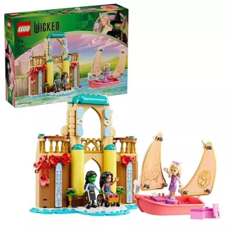 LEGO bouwset 75681 met Wicked, Glinda, Elphaba, Nessarose en Shiz Universiteit minifiguren