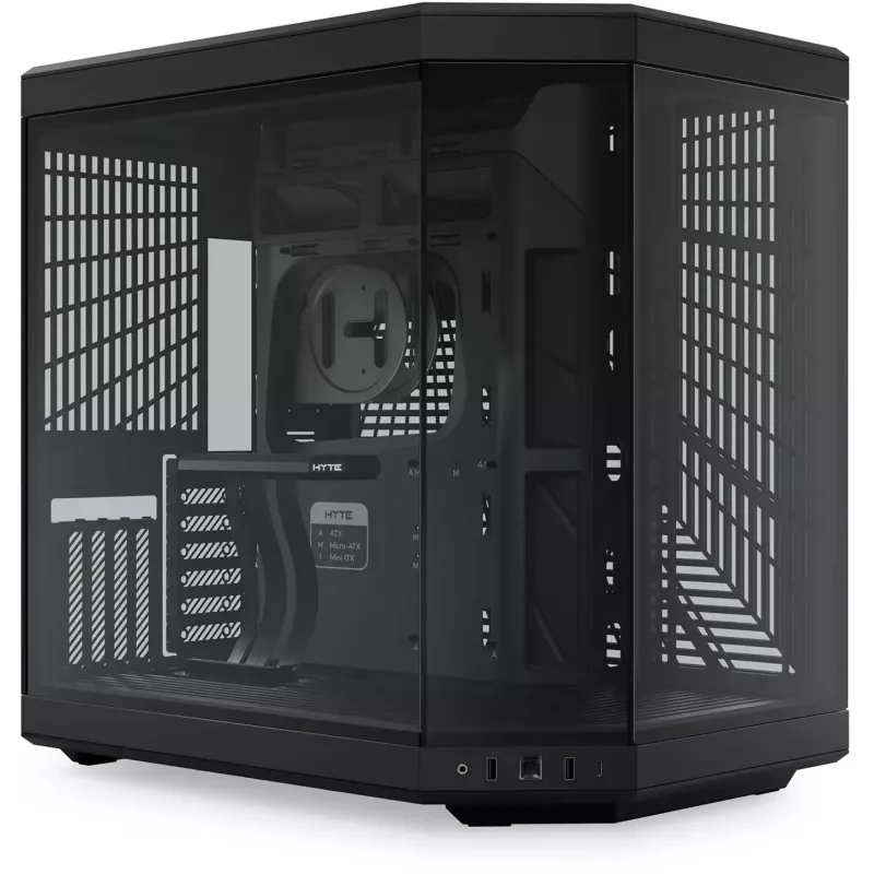 HYTE Y70 CS-HYTE-Y70-B Midi Tower pc-behuizing, E-ATX, gehard glas, Pitch Black