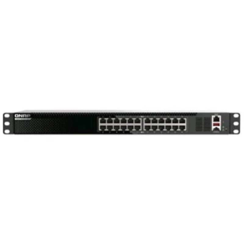QNAP QSW-M3224-24T netwerkswitch managed L3 10G Ethernet (100/1000/10000) 1U zwart, zilver