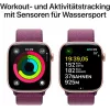 APPLE Watch Series 10 GPS 46mm roségoud aluminium behuizing met Plum Sport Loop