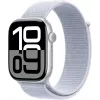 APPLE Watch Series 10 GPS 46 mm zilveren aluminium behuizing met Blue Cloud Sport Loop