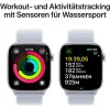APPLE Watch Series 10 GPS 46 mm zilveren aluminium behuizing met Blue Cloud Sport Loop