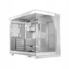 PC-behuizing MODECOM Volcano Panorama Midi Tower wit - micro ATX, gehard glas, ARGB, USB-C, ondersteunt GPU 400 mm