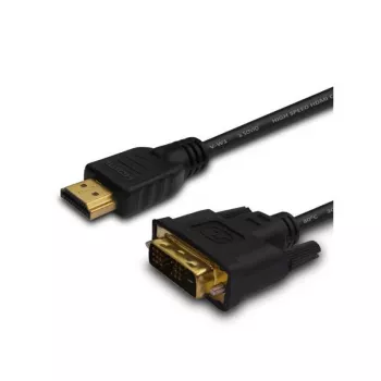Savio CL-139 kabel en adapter video 1,8 m DVI-A HDMI Type-A (standaard) zwart