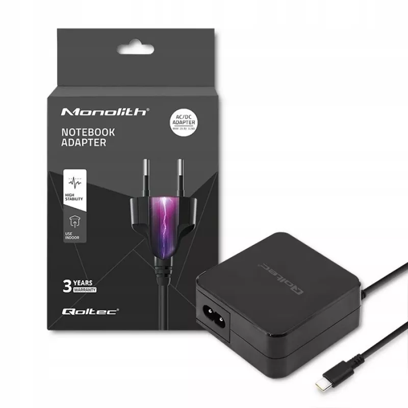 Qoltec 51027 oplader | 65W | 5-20,3V | 2-3,25A | USB Type-C | PD