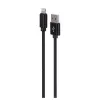 Gembird CCDB-mUSB2B-AMLM-6 USB-A naar Lightning kabel, katoen gevlochten, metalen connectoren, USB 2.0, 1,8 m, zwart