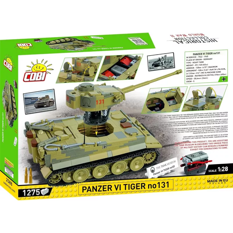 Bouwset COBI Panzer VI Tiger no131 1275 onderdelen