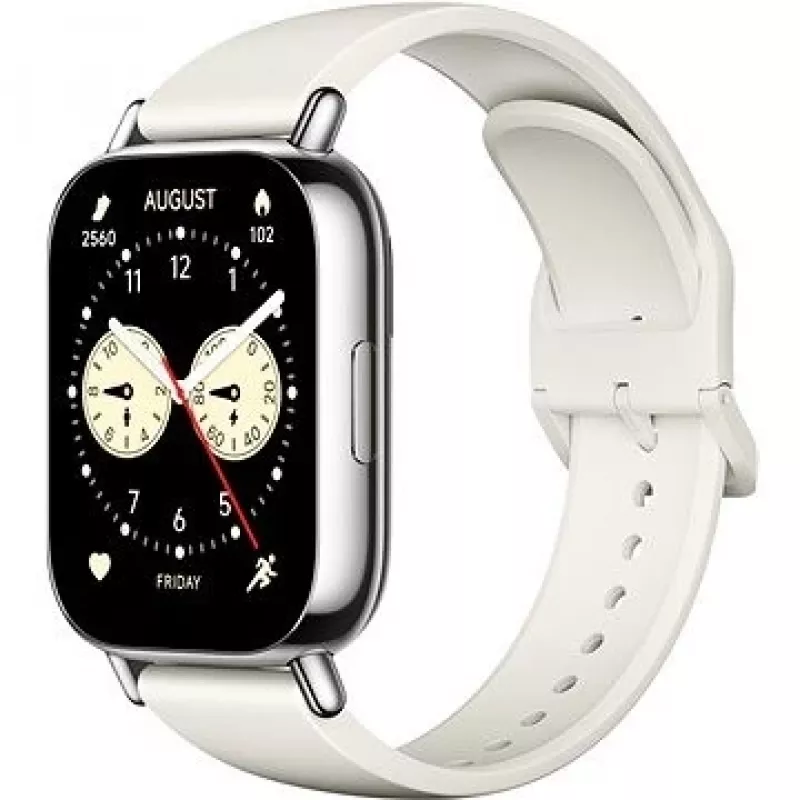 Smartwatch Xiaomi Redmi Watch 5 Lite — 1,96 inch AMOLED, GPS, 470 mAh, gouden behuizing, witte TPU-band