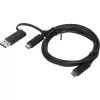 Lenovo 4X90U90618 USB-kabel USB 3.2 Gen 1 (3.1 Gen 1) 1 m USB A/USB C USB C Zwart