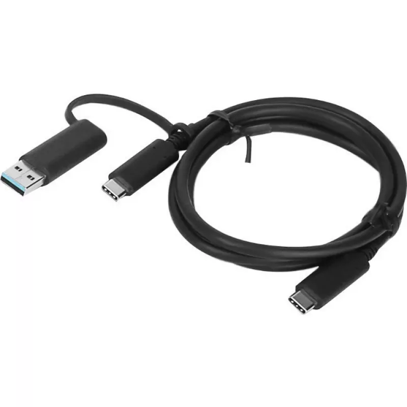 Lenovo 4X90U90618 USB-kabel USB 3.2 Gen 1 (3.1 Gen 1) 1 m USB A/USB C USB C Zwart