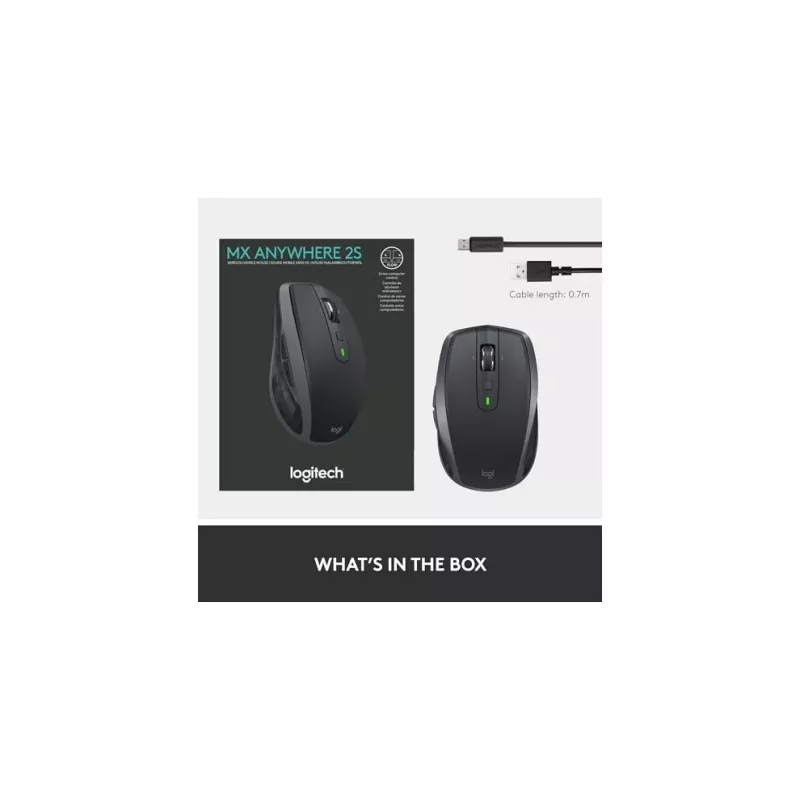 MX Anywhere 2S Draadloze muis/Graphite - BT - N/A