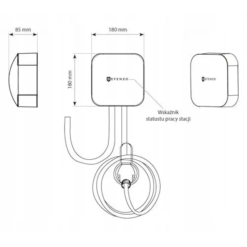 Wallbox DEFENZO Home AC11 DEF1016 11 kW eenfasig EV-laadstation, Type 2, 16 A, IP54