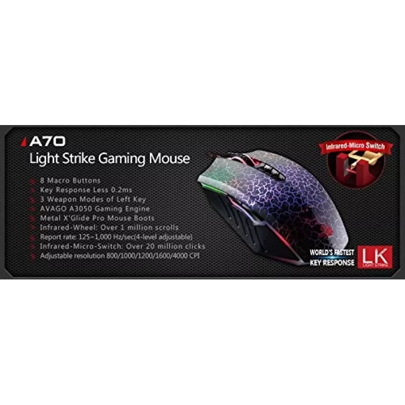 A4Tech Bloody Blazing A70 (Activated) muis USB Type-A optisch 6200 DPI A4TMYS47285