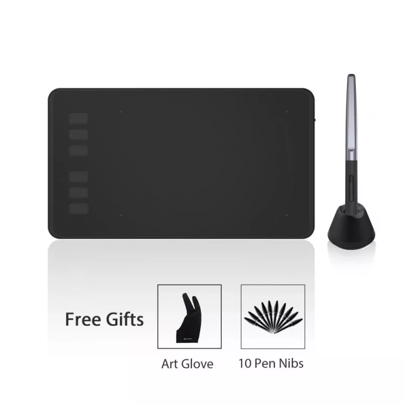 HUION H640P tekentablet 5080 lpi 160 x 99 mm USB zwart