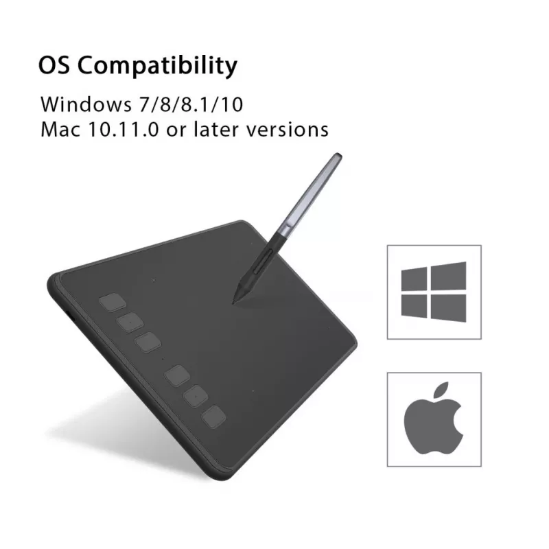 HUION H640P tekentablet 5080 lpi 160 x 99 mm USB zwart
