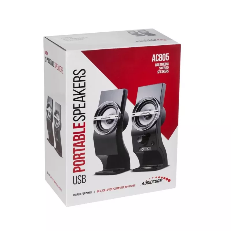 Audiocore AC805 stereoluidspreker 2.0 pc 6W zwart