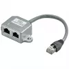 Wentronic Goobay kabelsplitter (Network Doubler), CAT Y-adapter - bedrading 2 x CAT 5 Ethernet, afgeschermd (68908)