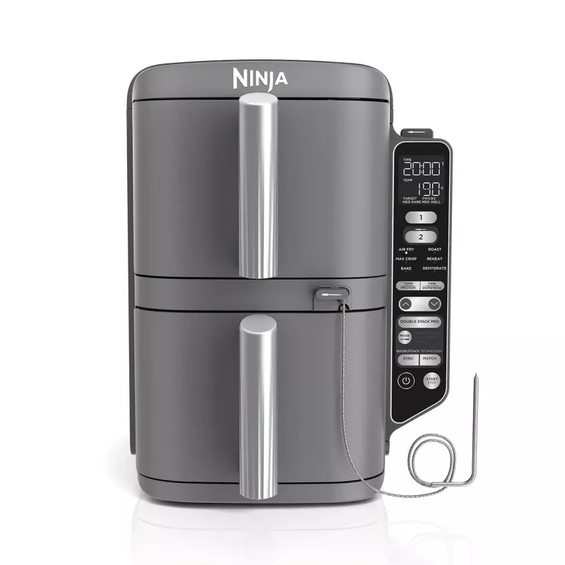 Ninja Double Stack XL heteluchtfriteuse 2 vakken met temperatuursonde SmartCook 9,5 L SL451EU