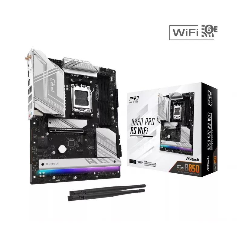 ASRock B850 Pro RS WiFi AM5 ATX moederbord