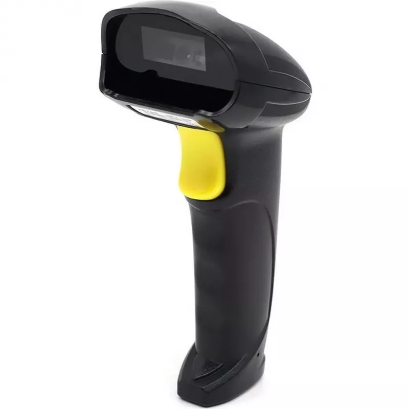 Qoltec 50853 handheld laser-barcodescanner 1D/2D, bedraad USB, 1,65 m kabel, 97x65x167 mm, 105 g, zwart
