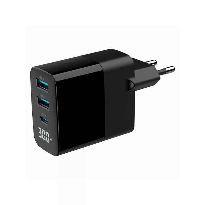 Gembird TA-UC-PDQC30LCD-BK-02 oplader voor mobiele apparaten universeel zwart AC snelladen binnen