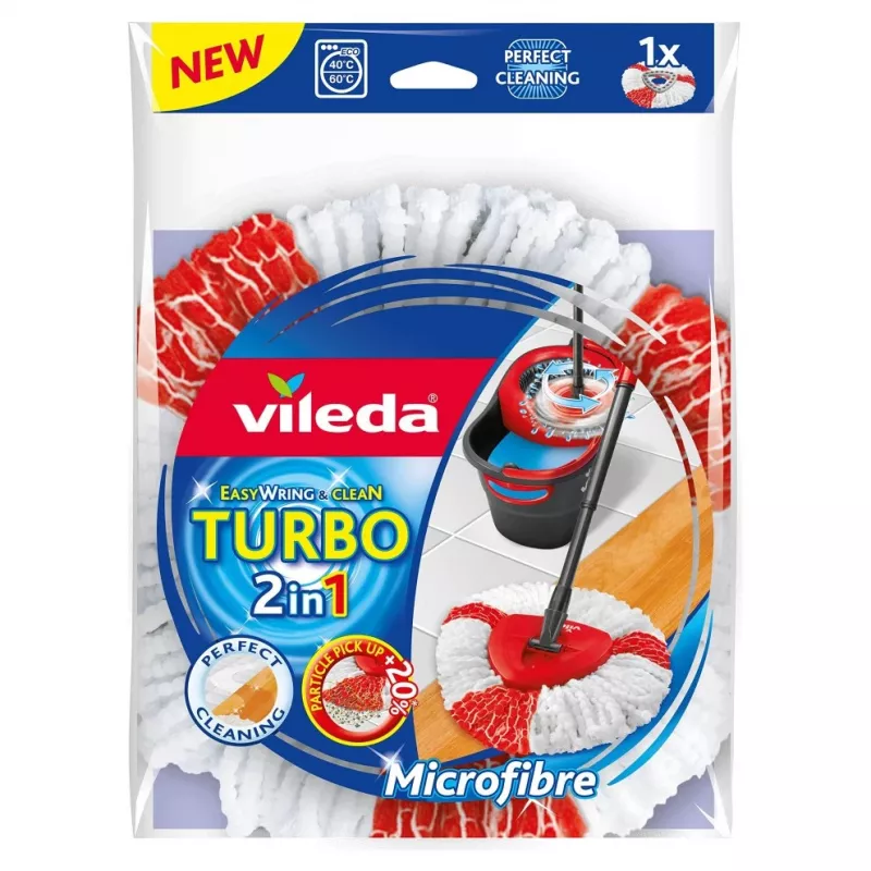 Wismopkop Vileda Turbo 2in1 rood wit