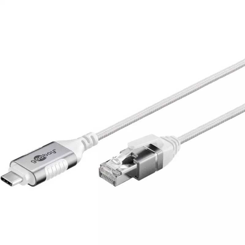 Goobay Ethernet-kabel USB-C 3.1 naar RJ45 slank 2 m - verbindt router of modem (74387)