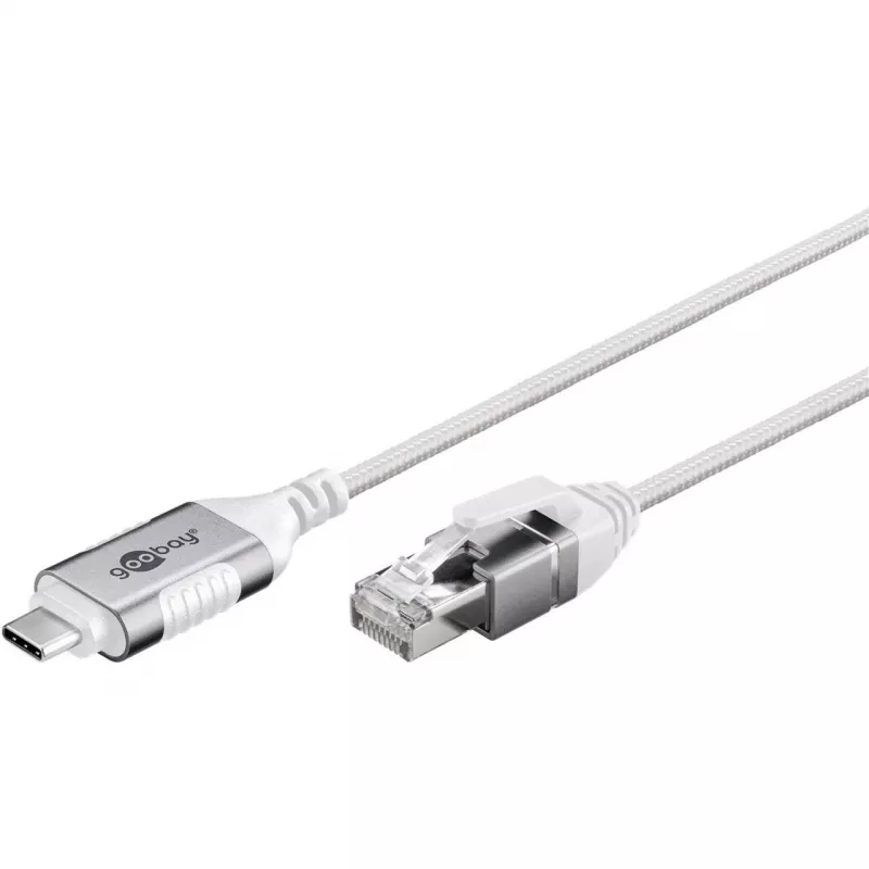 Goobay Ethernet-kabel USB-C 3.1 naar RJ45 slank 5 m – verbindt router, modem of (74389)