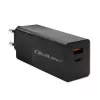 Qoltec 52382 GaN POWER PRO oplader | 1xUSB Type C | 1xUSB A | 100W | 5-20V | 1.5-5A | PD | zwart