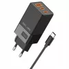 Beline netadapter 2x USB-C 1x USB 65W kabel USB-C zwart/zwart PD 3.0