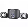 Desktop 2.1-luidspreker DEFENDER V13 — 11 W RMS (6 W satellieten, 5 W subwoofer), USB-voeding, 3,5-mm-ingang, zwart