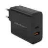 Qoltec 52381 Super Quick PD-oplader | 1xUSB-C | 1xUSB | 90W | 5-20V | 2,4-4,35A | zwart