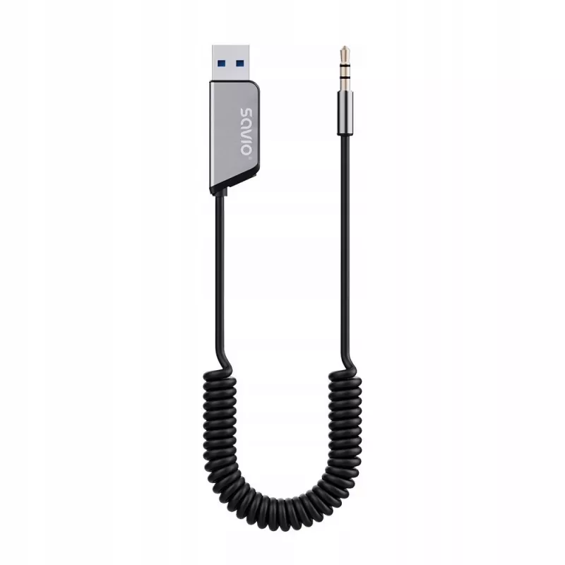 Savio TR-16 transmitter AUX-adapter met handsfree functie, Bluetooth 5.3, Google Assistant/Siri