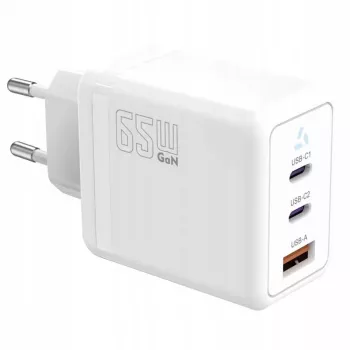 Oplader TB AZTBXUL3USB65WW — 65W USB-C Power Delivery met 2 aansluitingen (1x USB-C, 1x USB-A)
