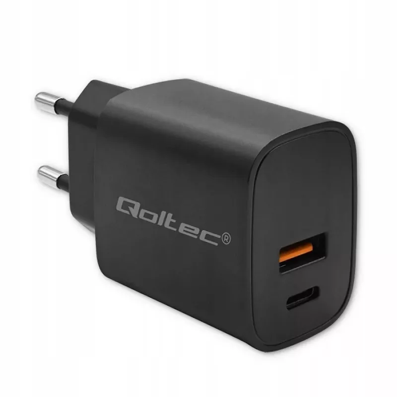 Voeding QOLTEC 52377 GaN 30W uitgang 5–20V voor draagbare apparaten