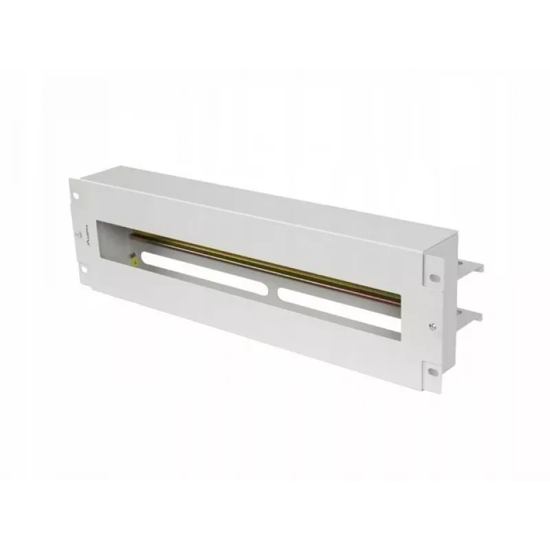 Lanberg AK-VDP103-S 19-inch 3U spanningsverdeelpaneel met DIN TS-35-rail, grijs