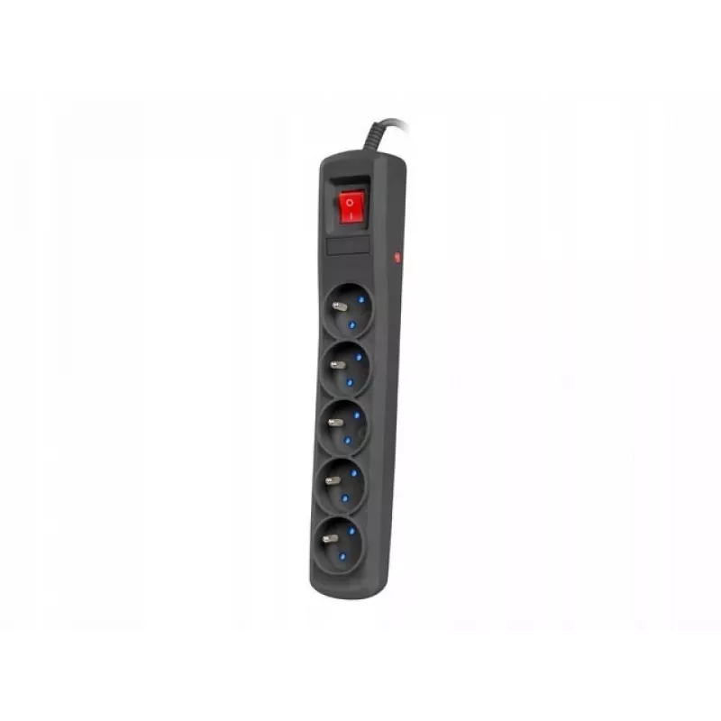 Overspanningsbeveiliging NATEC NSP-1713 zwart 5 AC-stopcontacten 1,5 m