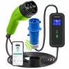Qoltec Mobiele EV-autolader Verstelbaar 2in1 Type2 | 7kW | 230V | CEE 3 PIN | Wi-Fi | LCD | Draagbaar | Wallbox | 5m