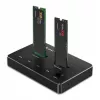 Qoltec 52274 M.2 SSD-dockingstation | NVMe | SATA | USB-C | DUAL 2 x 2TB