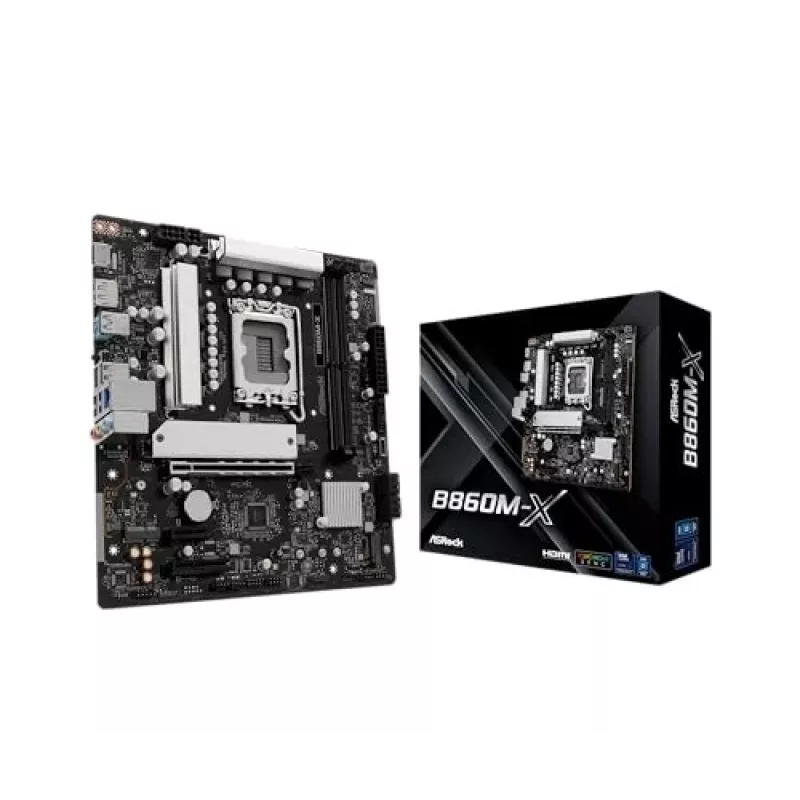 ASRock B860M-X moederbord, Intel B860, LGA 1851, micro ATX, DDR5