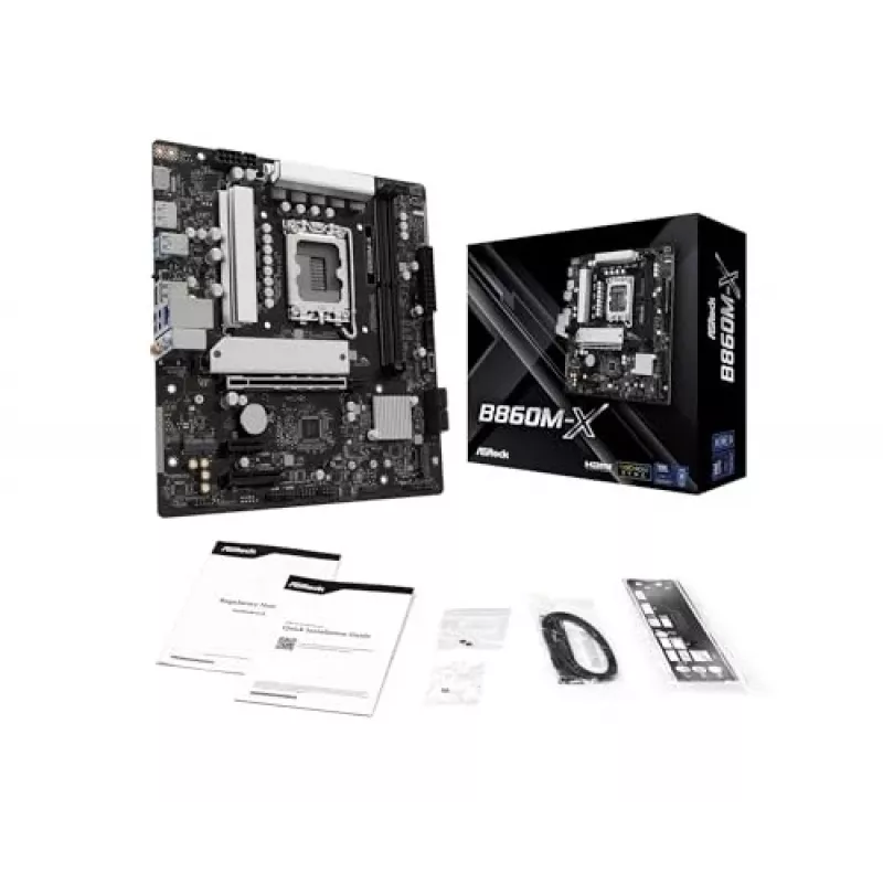 ASRock B860M-X moederbord, Intel B860, LGA 1851, micro ATX, DDR5
